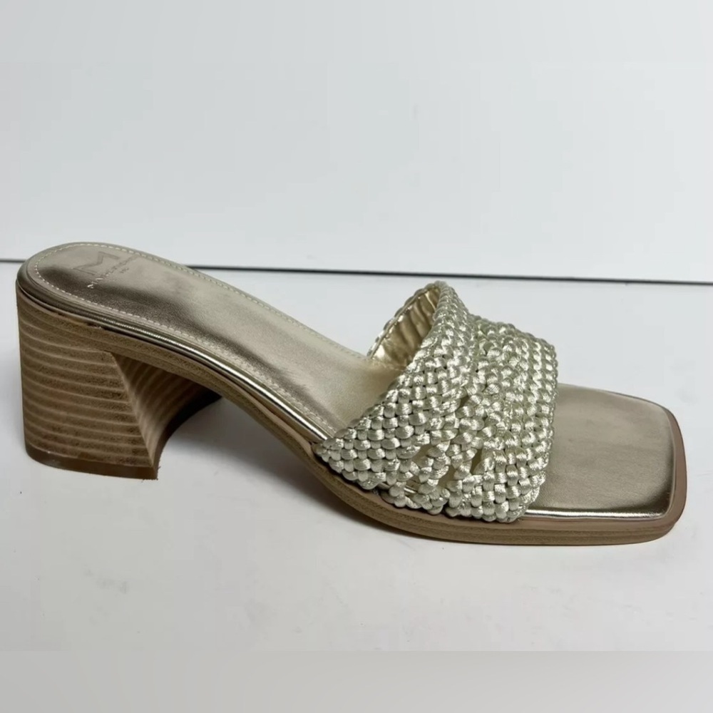 Marc Fisher Womens Jaxxon Sandal Gold Size 9 M